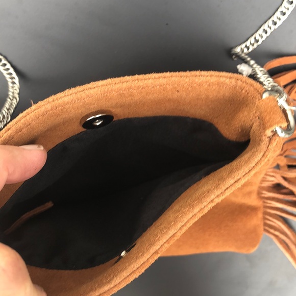 🌈UO ECOTE FRINGE BOHO SUEDE PURSE - Picture 2 of 3